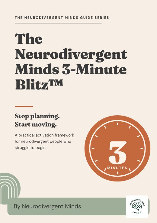 Cover of The Neurodivergent Minds 3-Minute Blitz guide