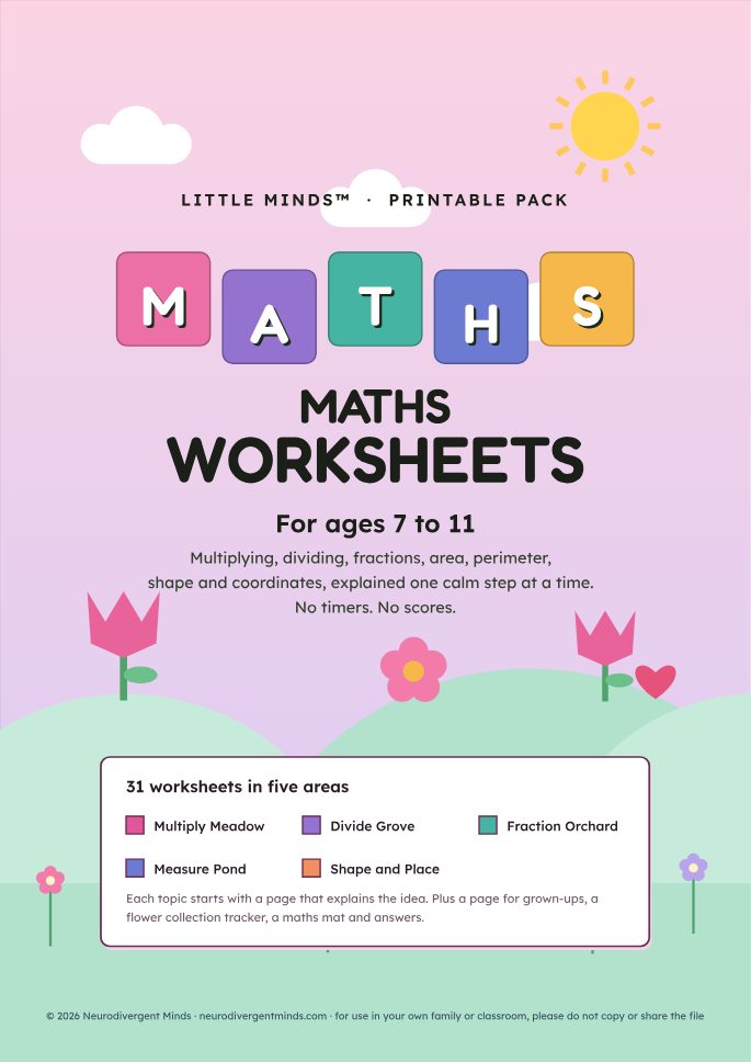 Maths worksheets for ages 7 to 11
